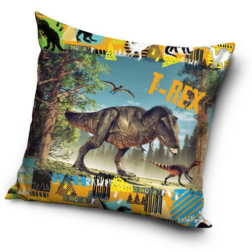 Obrázok CARBOTEX obliečka na vankúš T-Rex poludňajšia desiata, 40 × 40 cm (5902689452956)