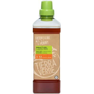 Tierra Verde Prací gél z mydlových orechov s BIO pomarančovou silicou, 1 l