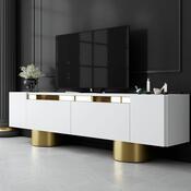 Televizní stolek Bohem White and Gold