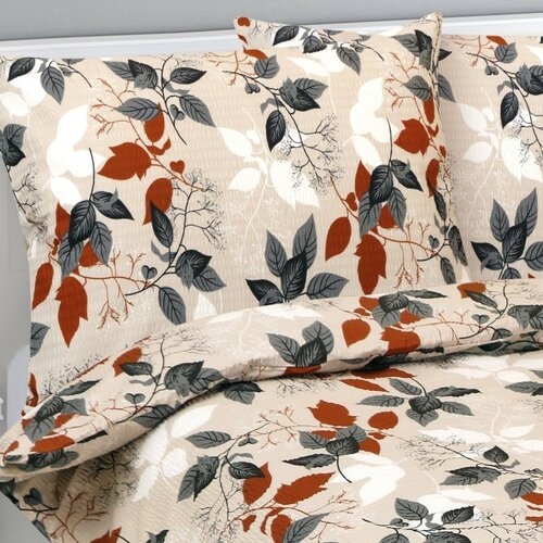 Bellatex Крепове постільна білизна Осіннє листя,140 x 200 см, 70 x 90 см