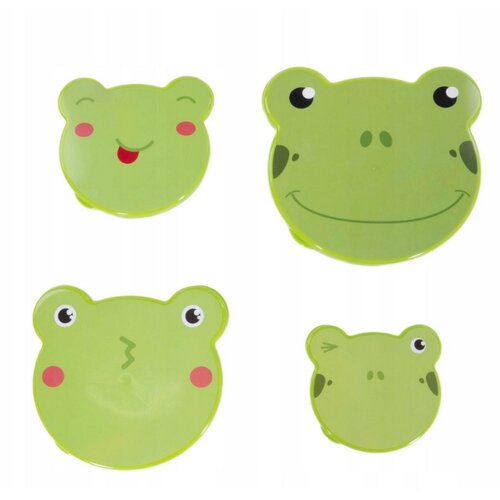 Set de cutii pentru gustări pentru copii Frog, 4buc , 200 ml, 300 ml, 500 ml și 750 ml