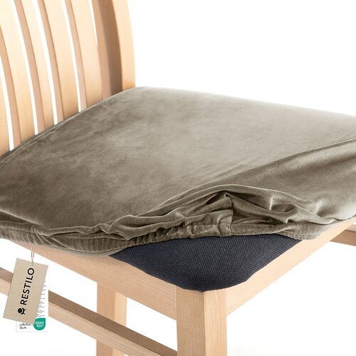 Restilo Spannbezug für Stuhlsitz Sento beige, 40 x 40 + 5 cm