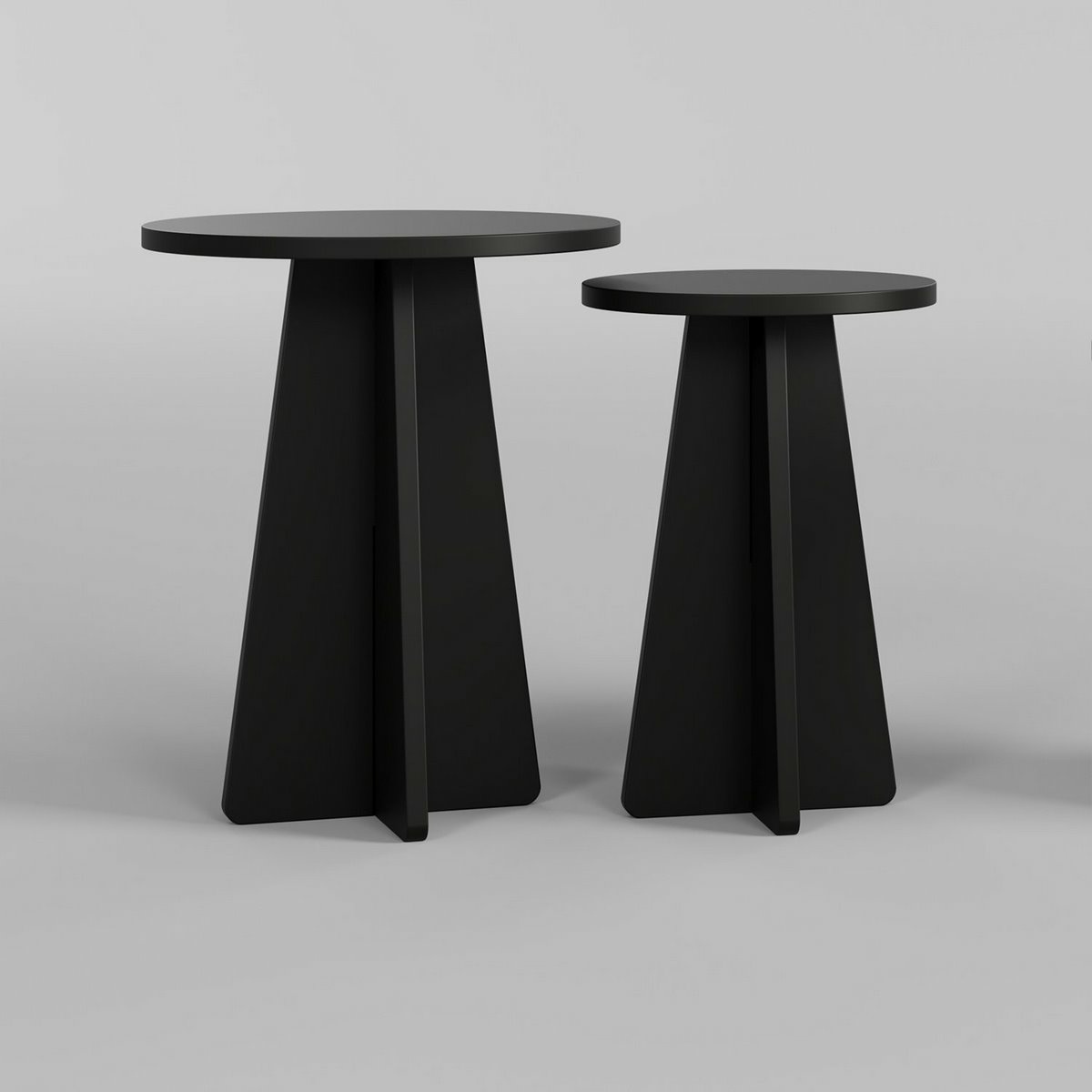 Mushroom Black dohányzóasztal-készlet, 2 db