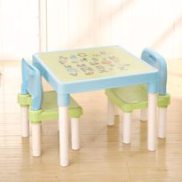 Kindertisch und Stühle Set Balto 3 St. Blau