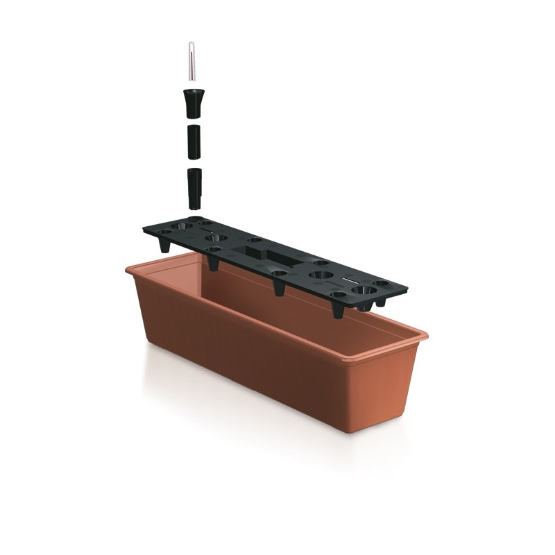 Blumenkasten mit Bewsserungsystem Balkony,Terrakotta- 60 x 18 x 14 cm |  4Home - Spezialist fr Ihr Zuhause