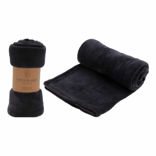 Fleece odeja temno siva, 125 x 150 cm