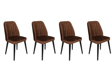 Sada jídelních židlí Alfa Brown, 4 ks