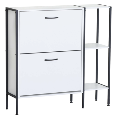 Szafka na buty SOVIO, 2 półki, biały