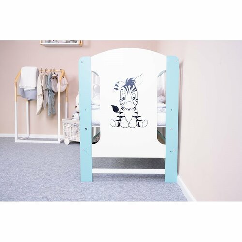 New Baby Łóżeczko dziecięce Elsa Zebra, biało-miętowy