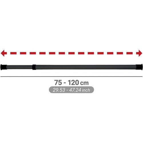 Wenko Set de 2 bare telescopice orizontale Herkules, negru