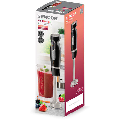 Sencor SHB 4359BK-EUE3 tyčový mixér, čierna, čierna