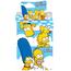 Lenjerie de pat din bumbac, pentru copii,  Simpsons Family clouds, 140 x 200 cm, 70 x 90 cm