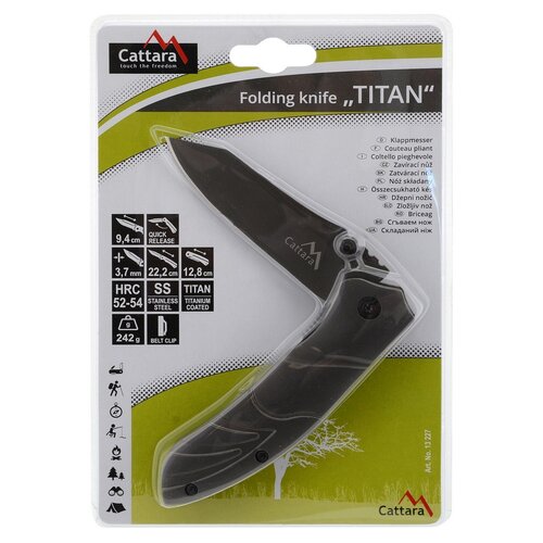 Cattara Zavírací nůž s pojistkou Titan, 22 cm