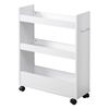 Kesper 24852 Regał do wnęki na kółkach, biały, 78 x 22 x 60 cm