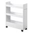 Kesper 24852 Regał do wnęki na kółkach, biały, 78 x 22 x 60 cm