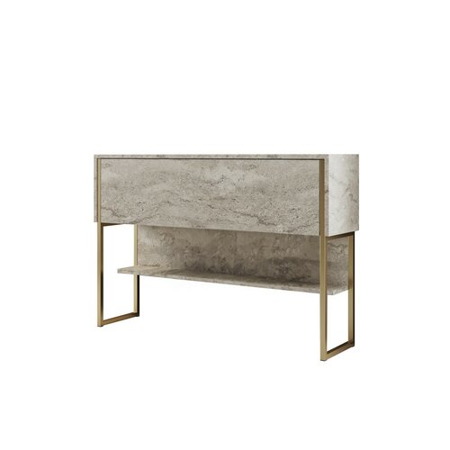 Luxe Travertine and Gold komód