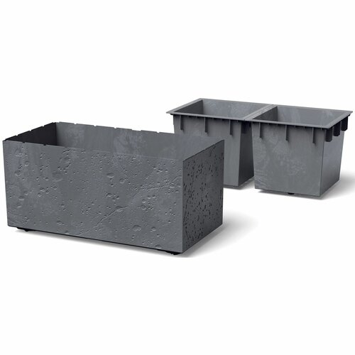 SIERRA CASE BETON EFFECT virágtartó 57,7 cm, szürke