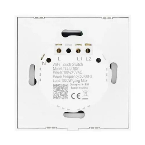 Tellur WiFi Smart Switch, 2 porty, 1800 W, 10 A, biały
