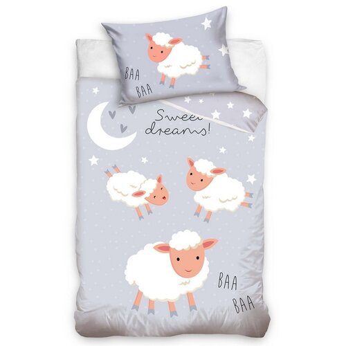 Дитяча бавовняна постільна білизна Овечки Sweet Dreams, 100 x 135 см, 40 x 60 см