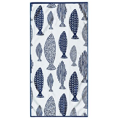 DecoKing Plažna brisača Fish, 90 x 180 cm