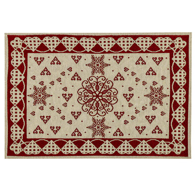 Platzdeckchen Herzen Rot, 32 x 48 cmrot,