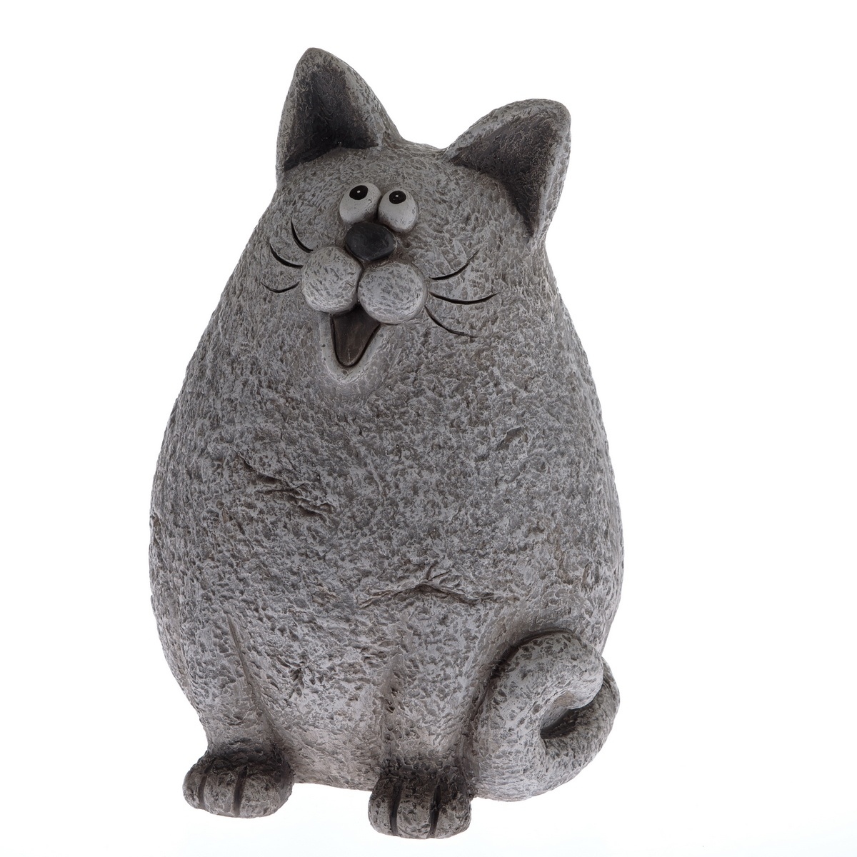 Keramická mačka Lukrecia šedá, 33 x 23 cm