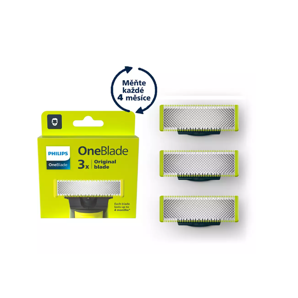 Výmenné brity pre Philips OneBlade QP230/50, 3 ks