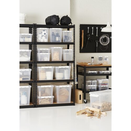SmartStore Classic tárolódoboz fehér klipszekkel, 32 l