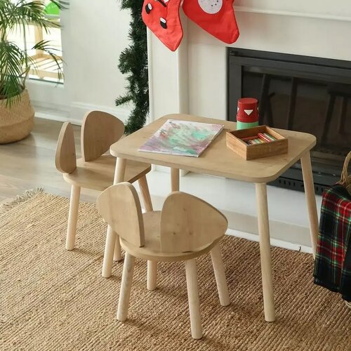 Zestaw dla dzieci stolik i dwa krzesełka Mickey Two Chair Set - Brown