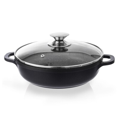 Orion ponev z steklenim pokrovom Grande, premer 28cm