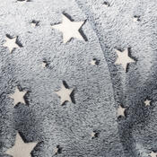 4Home Koc Soft Dreams Stars świecący szary, 150 x 200 cm