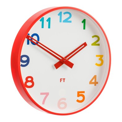 Future Time FT5010RD Rainbow red Дитячий настінний годинник, діам. 30 см