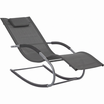 Avenberg Merida kerti hintaszék, fekete, 147 x 63 x 88 cm