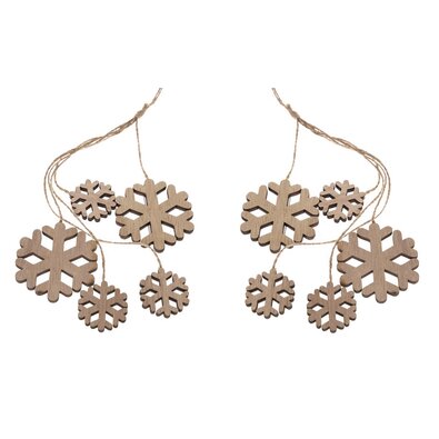 Komplet božičnih lesenih okraskov Copolino 2kosov, 10 x 37 cm