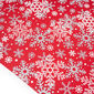 Textil decorativ de Crăciun Fulgi, roșu, 28 x 250 cm