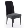 Multielastický potah na sedák na židli Martin tmavě šedá, 50 x 60 cm, sada 2 ks