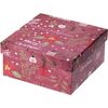 Darčekový vianočný box, červená, 14,5x7x14,5 cm