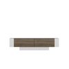 Matera White and Walnut TV szekrény polcokkal