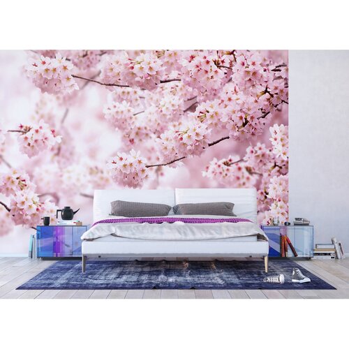 Sakura XXL fotó háttérkép 360 x 254 cm, 4 rész