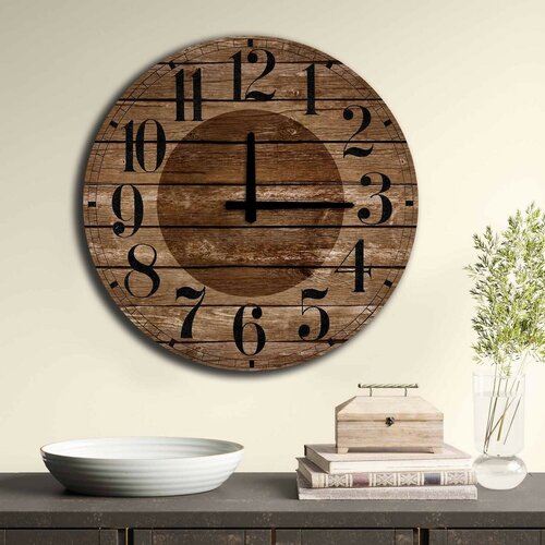 Настінний годинник Wooden strips 5050MS-037, 50 см