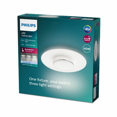 Philips 8720169195295 stropní LED svítidlo Garnet, bílá, 1x 40 W 4400lm 4000K IP20