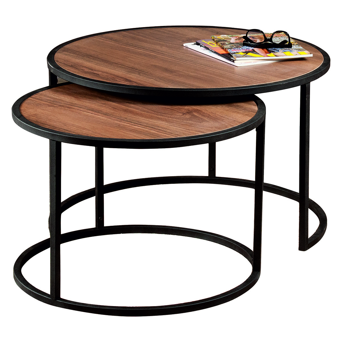 Product detail of Odkládací stolek Tambur Walnut, 2 ks