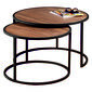 Beistelltisch Tambur Walnut, 2 Stück