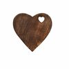 InDecor Topfuntersetzer aus Mangoholz Herz, 25 x 25 x 2,5 cm