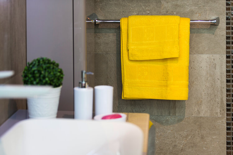 4Home Ręcznik kapielowy Bamboo Premium żółty, 70 x 140 cm