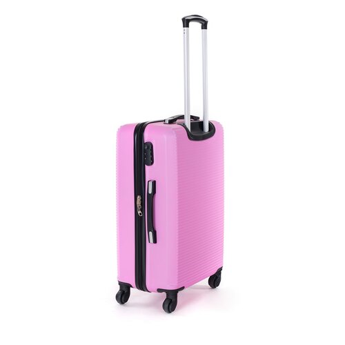 Pretty UP Cestovný škrupinový kufor ABS03 M, ružová