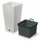 FURU SQUARE ECO WOOD virágtartó 24 cm betéttel, fehér ECO