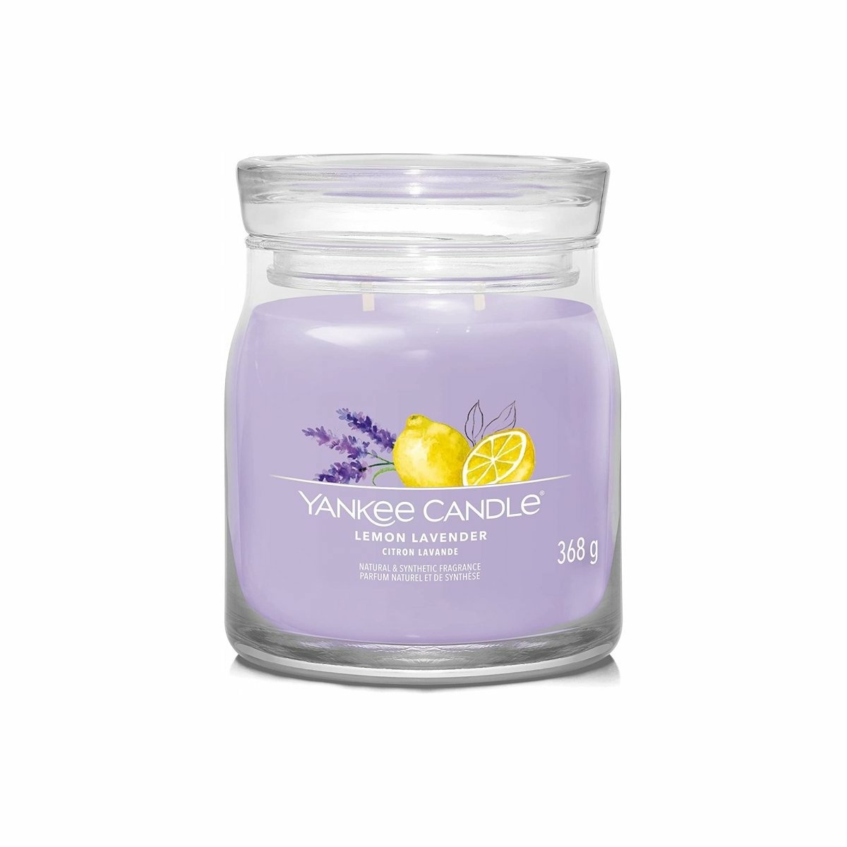 Levně Yankee Candle vonná svíčka Signature ve skle střední Lemon Lavender, 368 g