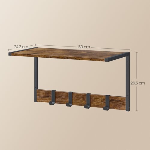 Set de rafturi de perete E1083 OLW, lemn vechi, 2 buc.