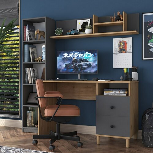 Hapem Walnut and Anthracite íróasztal